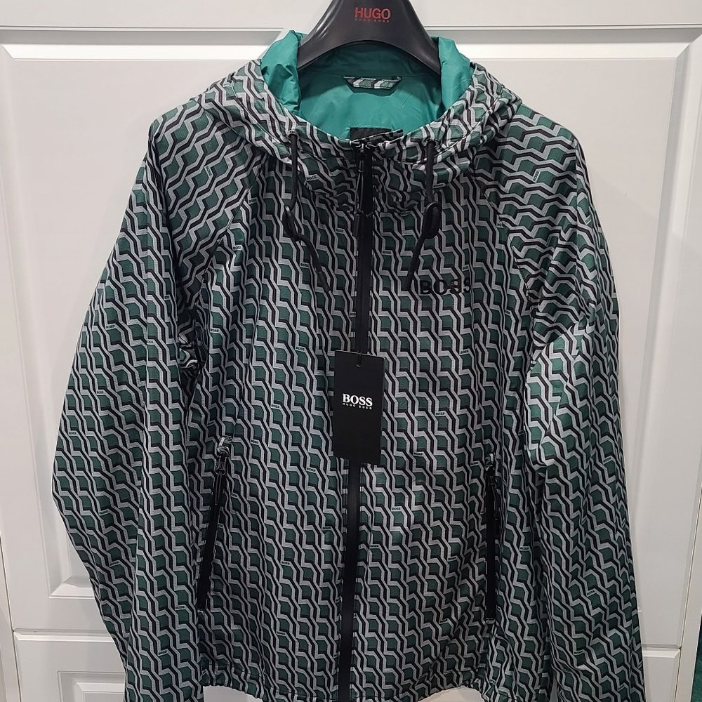 BOSS Logo-Print Windbreaker Jacket
